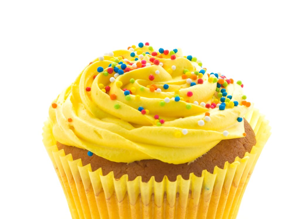 Cupcakes isolated on white background